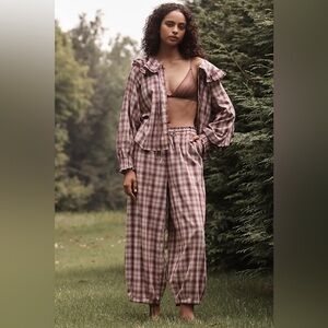 NWT Anthropologie Flannel Parachute Pajama Pants